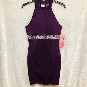 Junior's Purple Emerald Sundae Dress (Size M)